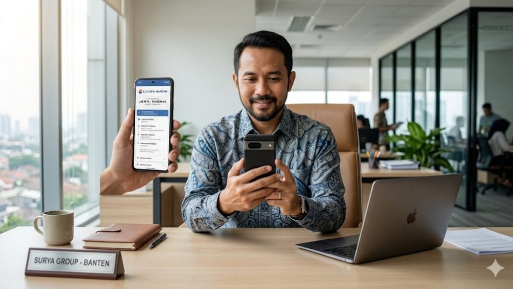 Cara mudah cek estimasi ongkir cargo darat lewat smartphone.