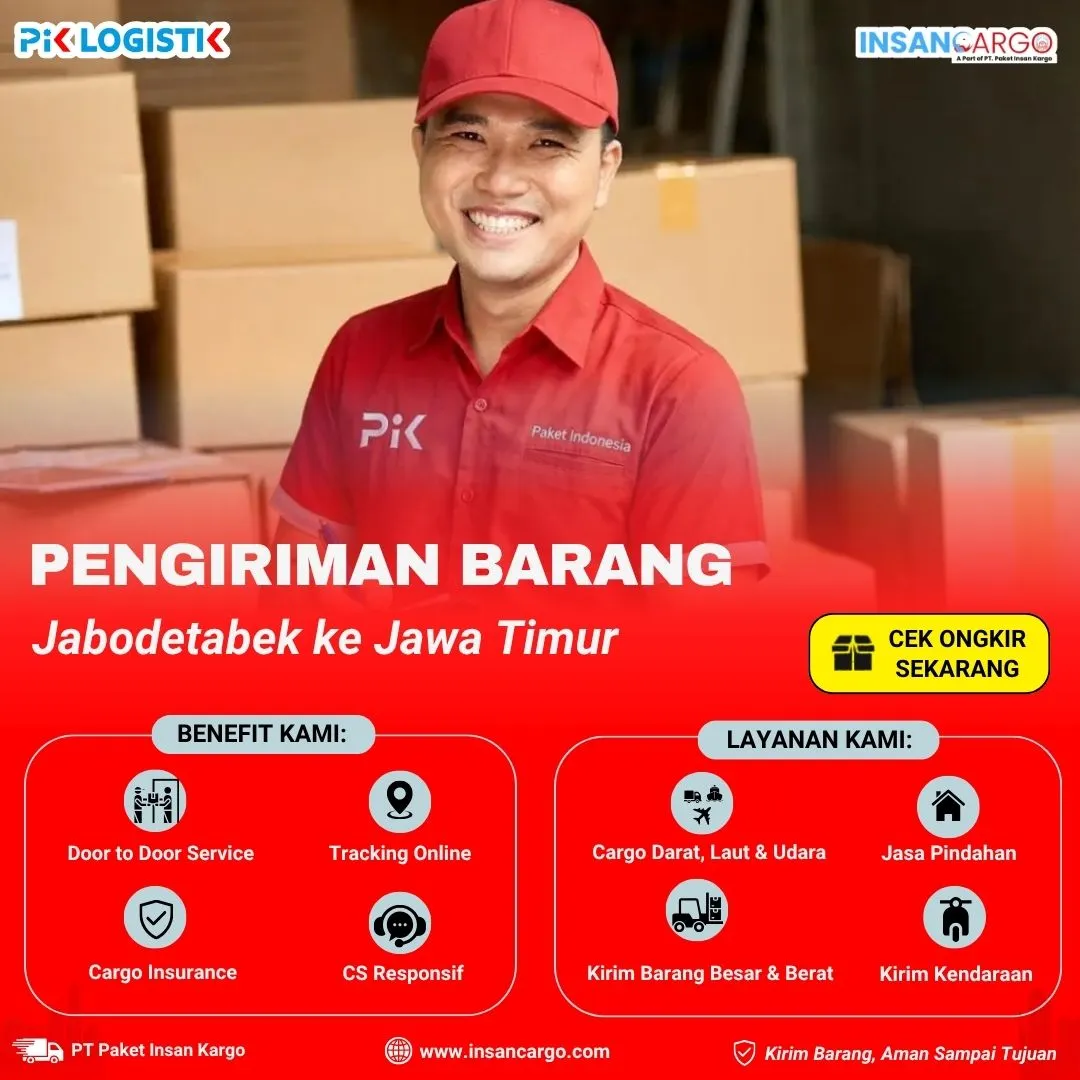 Cargo ke Jawa Timur | Mulai Rp3.000/kg dari Jabodetabek