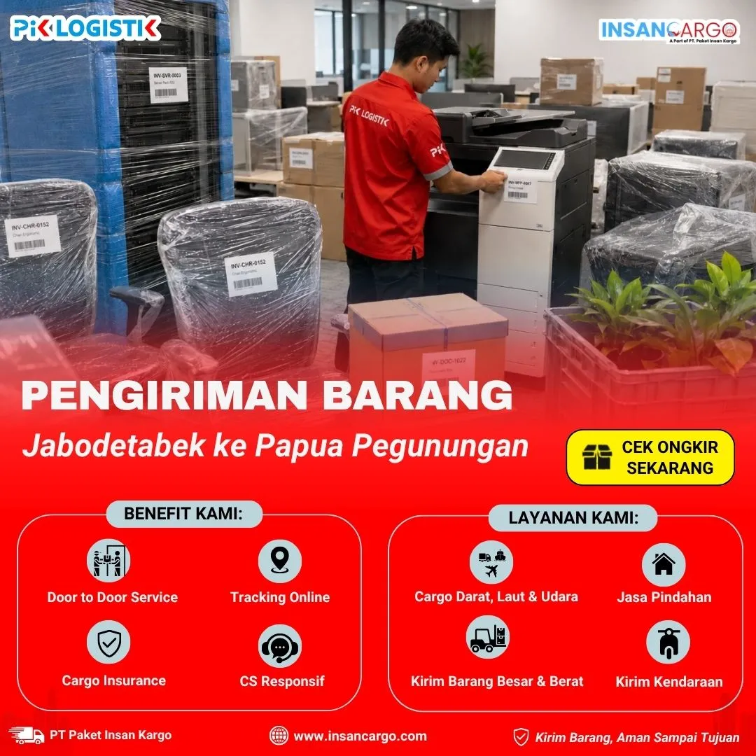 Cargo ke Papua Pegunungan | Tarif Mulai Rp23.000/kg