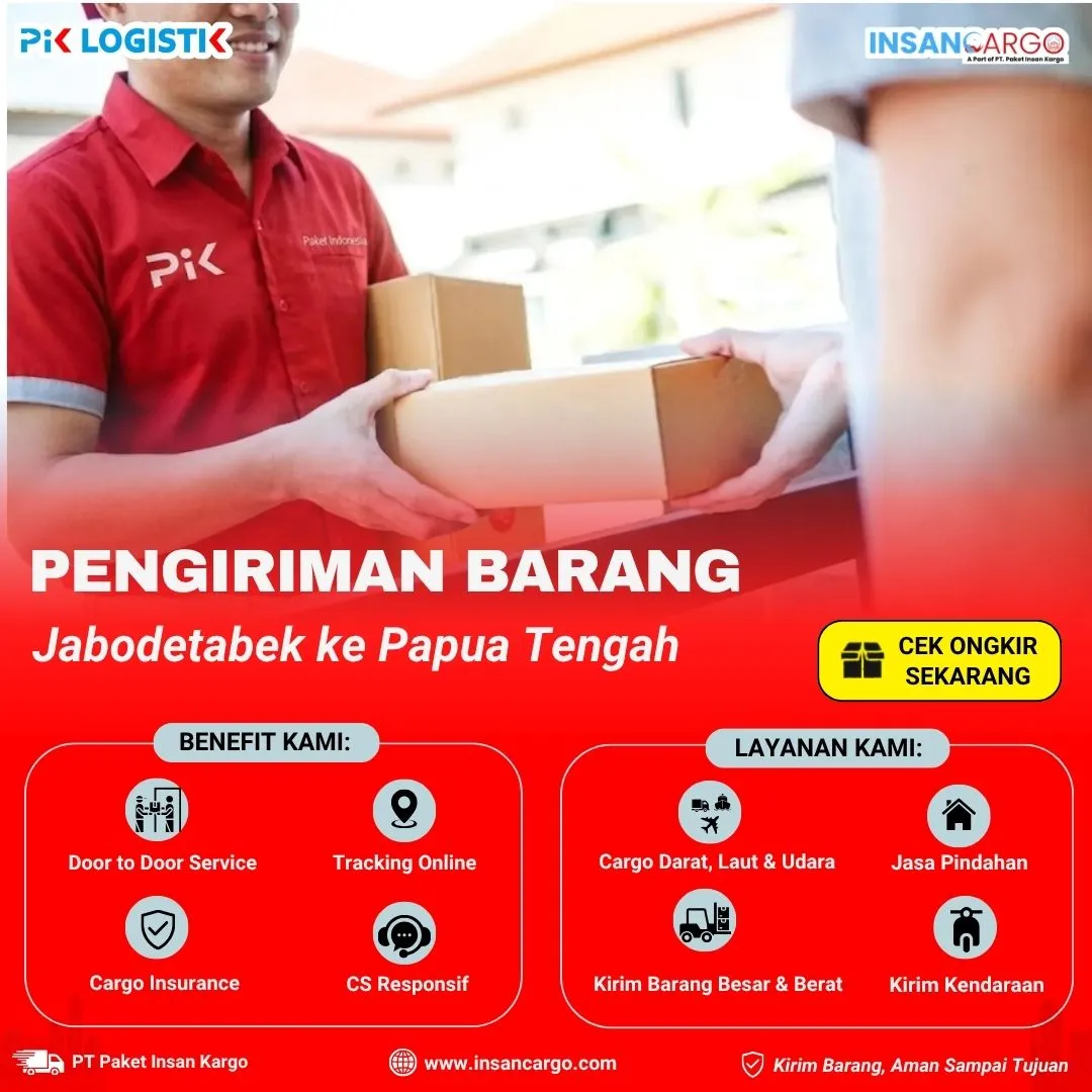 Cargo ke Papua Tengah | Tarif Mulai Rp8.500/kg