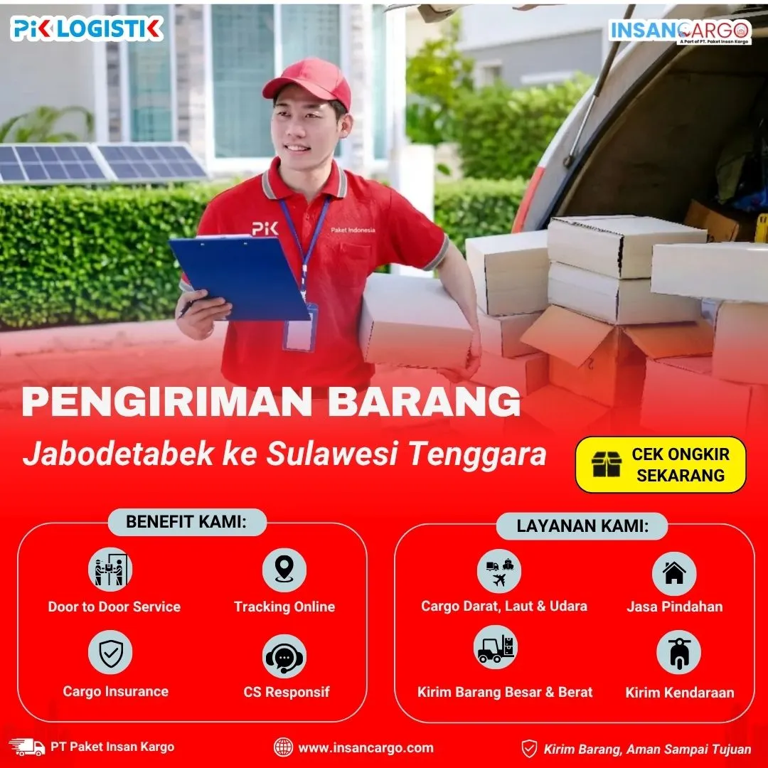 Cargo ke Sulawesi Tenggara | Tarif Mulai Rp7.000/kg