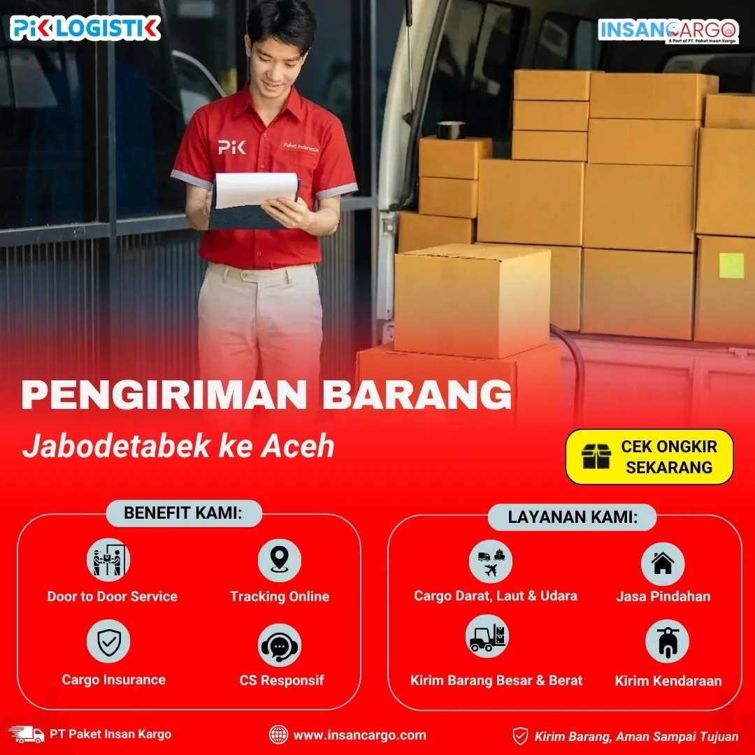 Cargo ke Aceh dari Jabodetabek | Tarif Mulai Rp5.500/kg