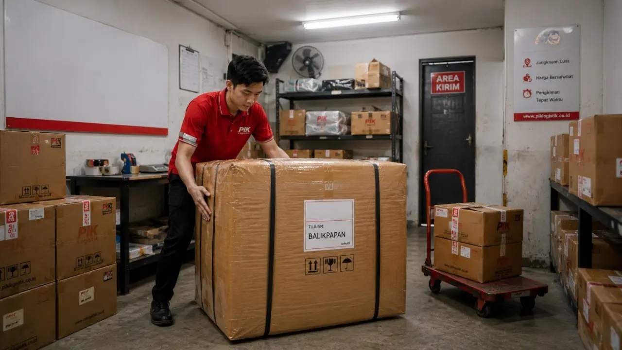 Pengecekan packing cargo sebelum keberangkatan.