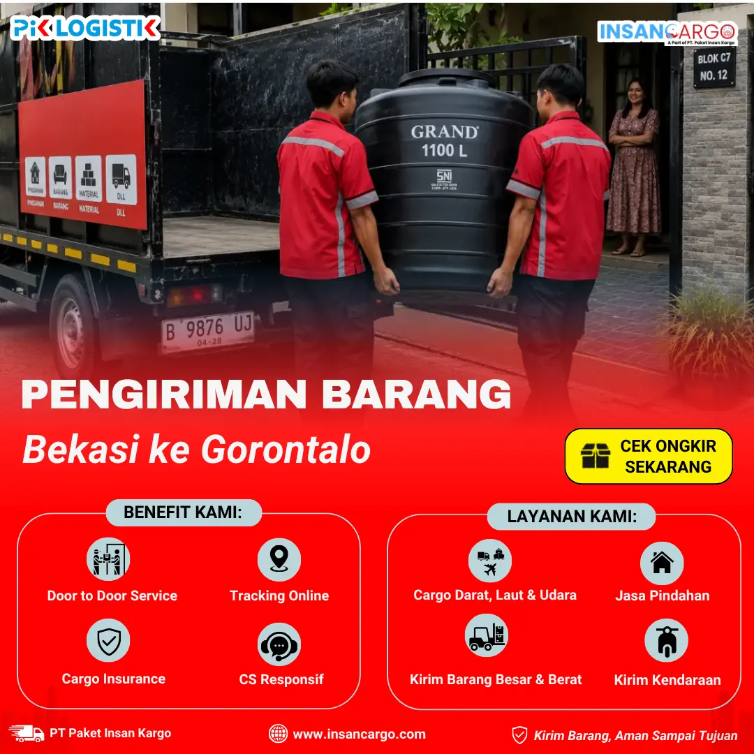 Ekspedisi Bekasi ke Gorontalo untuk Mesin & Bisnis