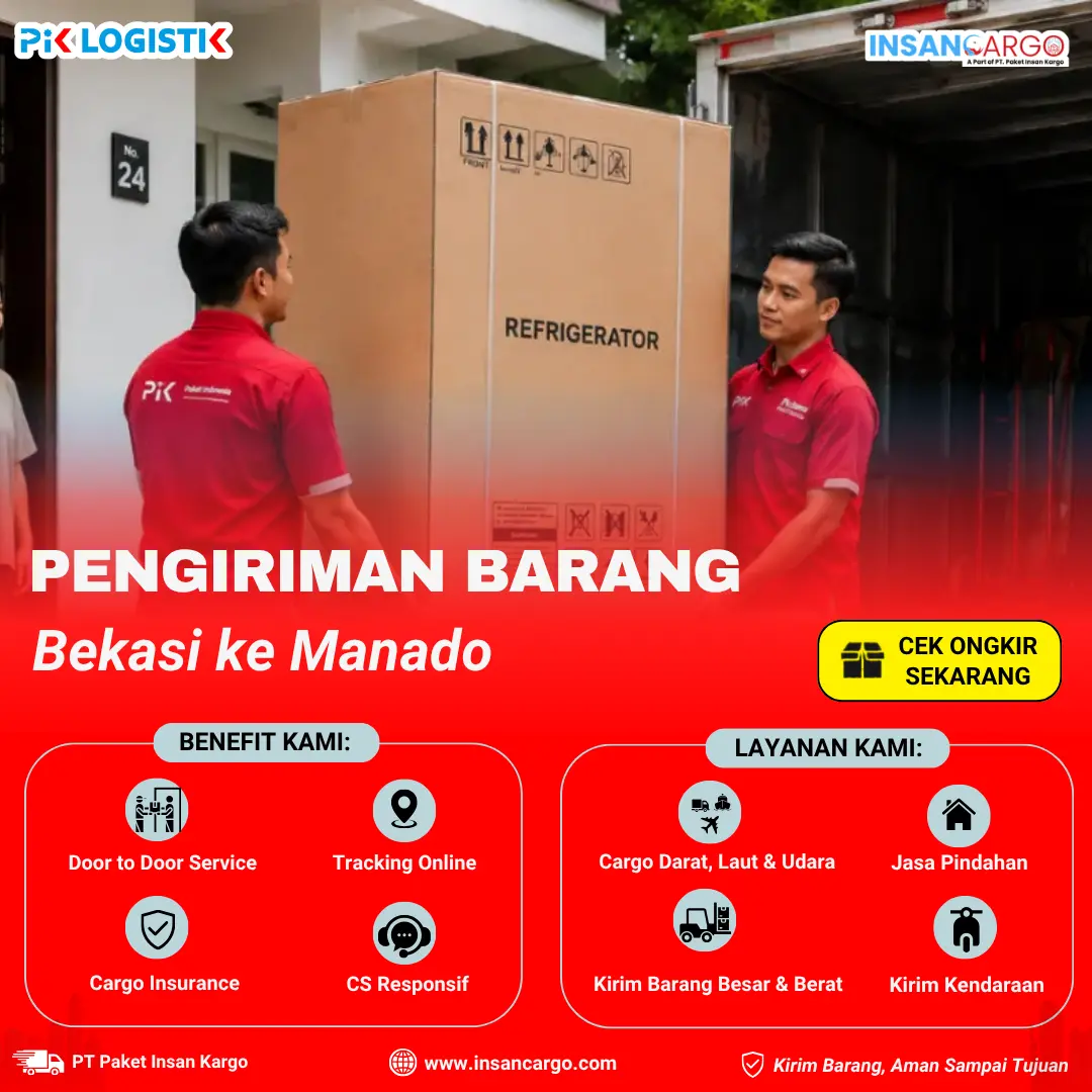 Ekspedisi Bekasi ke Manado untuk Barang Besar & Bisnis