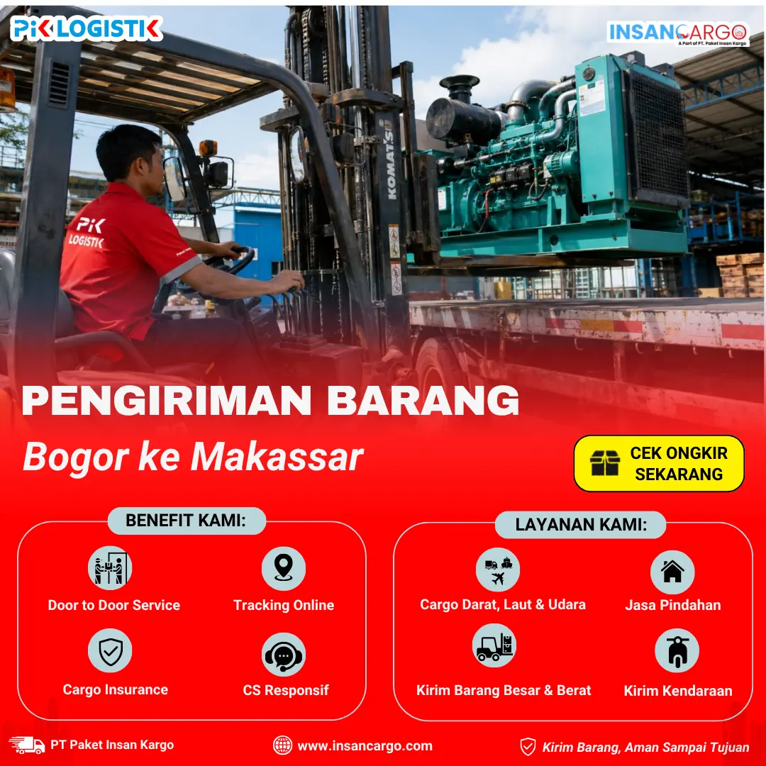 Ekspedisi Bogor ke Makassar Mulai Rp5.000/kg - Insan Cargo