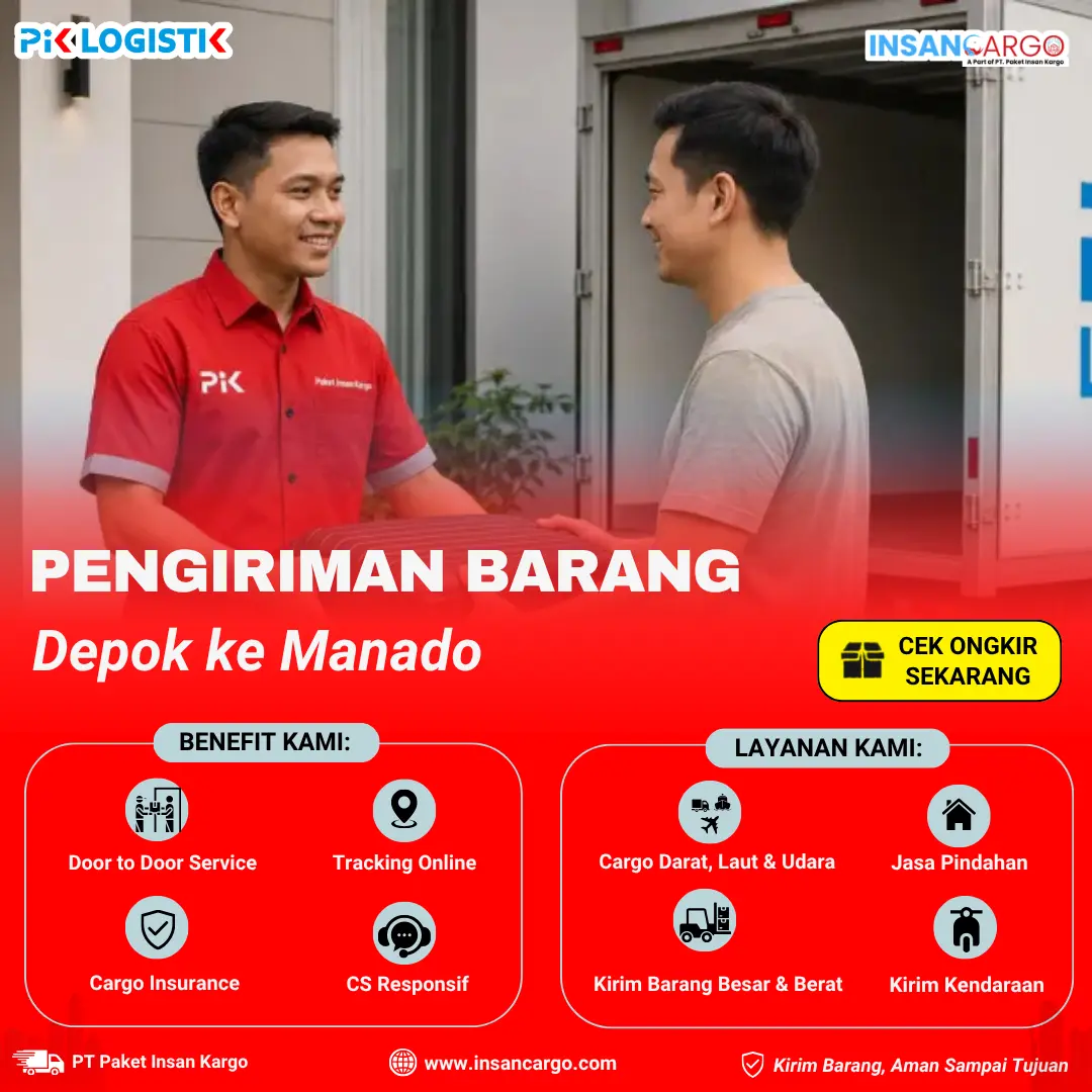 Ekspedisi Depok ke Manado untuk Usaha, Motor & Pindahan