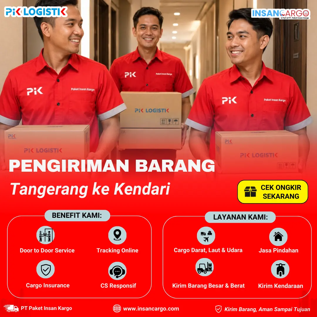 Ekspedisi Tangerang ke Kendari Tarif Rp8.000/kg - Insan Cargo