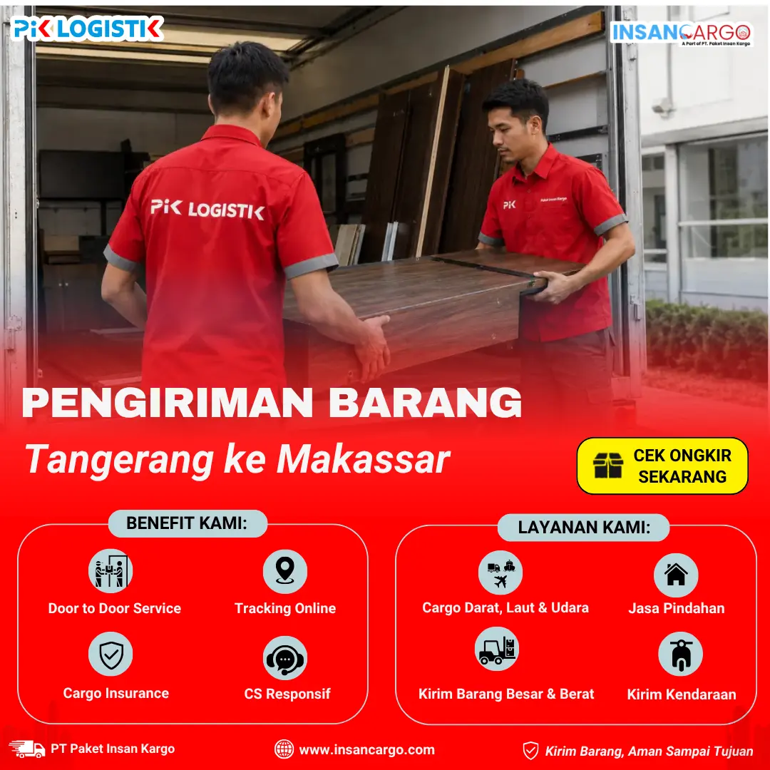 Ekspedisi Tangerang ke Makassar Tarif Rp5.000/kg - Insan Cargo