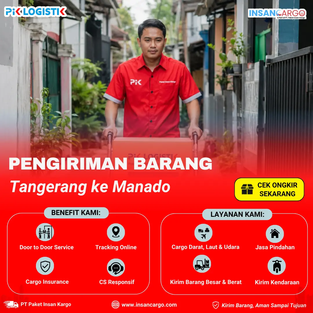 Ekspedisi Tangerang ke Manado Rp7.500/kg, Cek Ongkir!